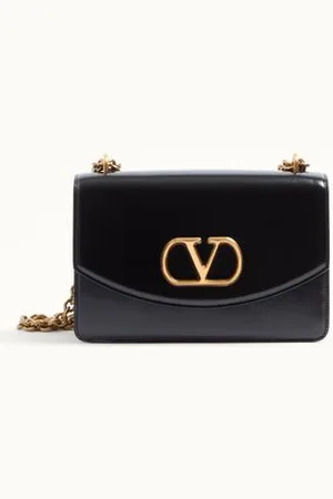 VALENTINO GARAVANI BOLSO DE HOMBRO GARAVANI VAIN EN CUERO DE BECERRO BRILLANTE Mujer UNI