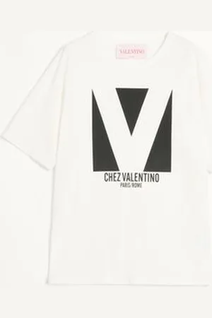 VALENTINO CAMISETA DE TEJIDO DE PUNTO DE ALGODÓN CON ESTAMPADO CHEZ Mujer L