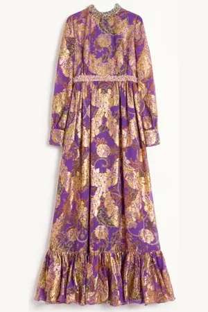 VALENTINO VESTIDO LARGO DE FIL COUPE