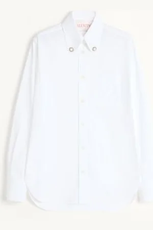 VALENTINO CAMISA DE POPELINA DE ALGODÓN Mujer 36