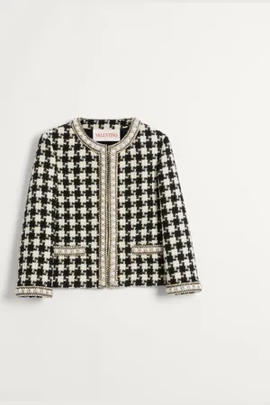 VALENTINO CHAQUETA DE DAMIER LIGHT TWEED BORDADA Mujer 36
