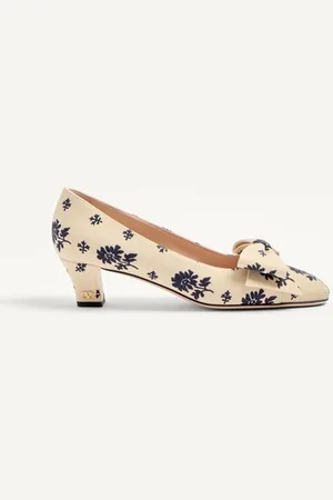 VALENTINO GARAVANI ZAPATO BOWOW DE TELA PAPIER FLORAL CON TACÓN DE 45 MM Mujer 36.5