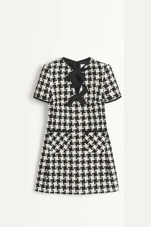 VALENTINO VESTIDO CORTO DE DAMIER LIGHT TWEED Mujer 36