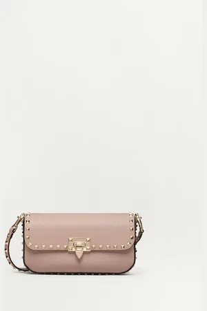 VALENTINO GARAVANI BOLSO BANDOLERA GARAVANI ROCKSTUD DE CUERO DE BECERRO GRANEADO Mujer UNI