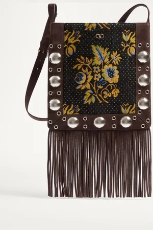 VALENTINO GARAVANI BOLSO DE HOMBRO GARAVANI NELLCÔTE DE JACQUARD CON FLECOS Hombre UNI