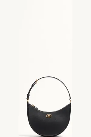 VALENTINO GARAVANI MINIBOLSO HOBO VLOGO SIGNATURE DE CUERO DE BECERRO GRANEADO Mujer UNI