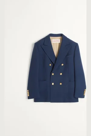 VALENTINO CHAQUETA DE DOBLE LANA CON FRENTE CRUZADO Hombre 44
