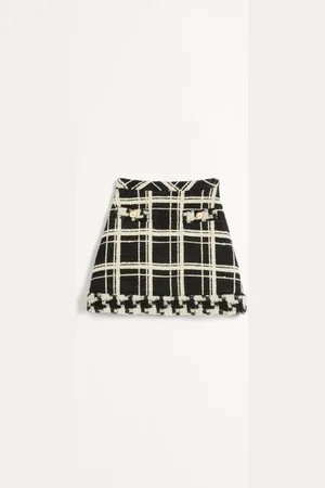 VALENTINO FALDA DE MACRO CHECK TWEED Mujer 36