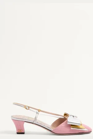 VALENTINO GARAVANI ZAPATO BOWOW DE MOIRÉ CON CORREA TRASERA Y TACÓN DE 45 MM Mujer 36