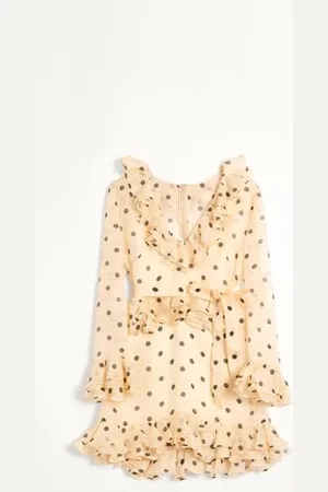 VALENTINO VESTIDO CORTO DE ORGANZA CON ESTAMPADO DE LUNARES Mujer 38