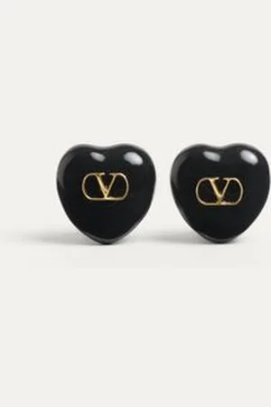 VALENTINO GARAVANI ARETES COEUR ROYAL DE METAL Y ESMALTE Mujer UNI