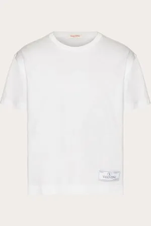 VALENTINO CAMISETA DE ALGODÓN CON ETIQUETA DE SASTRERÍA DE MAISON Hombre 3XL