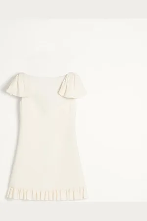 VALENTINO VESTIDO CORTO DE CREPE COUTURE Mujer 36