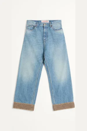 VALENTINO PANTALÓN DE MEZCLILLA CON DOBLADILLO DE JACQUARD Hombre 29