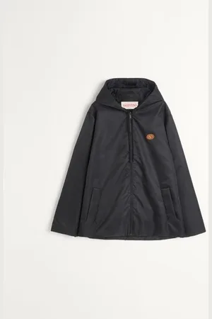 VALENTINO ROMPEVIENTOS DE NAILON CON CAPUCHA Y PARCHE DEL VLOGO Hombre 44