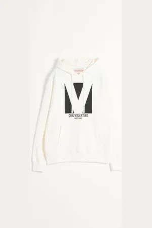 VALENTINO SUDADERA DE ALGODÓN CON CAPUCHA Y ESTAMPADO CHEZ Hombre 3XL