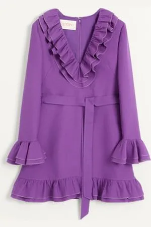 VALENTINO VESTIDO CORTO DE CREPE COUTURE Mujer 36