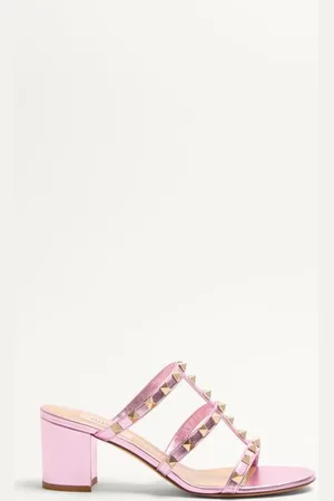 VALENTINO GARAVANI SANDALIA SIN TALÓN ROCKSTUD DE CUERO NAPA LAMINADO CON TACÓN DE 60 MM Mujer 35.5