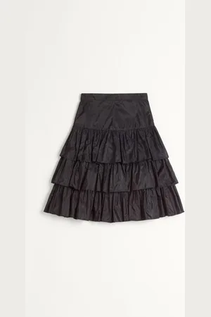 VALENTINO FALDA DE TAFFETA CON VOLANTES Mujer 36