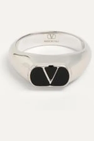 VALENTINO GARAVANI ANILLO VLOGO SIGNATURE CHEVALIER DE METAL Y ESMALTE Hombre 10