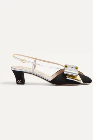 VALENTINO GARAVANI ZAPATO BOWOW DE MOIRÉ CON CORREA TRASERA Y TACÓN DE 45 MM Mujer 35.5