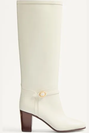 VALENTINO GARAVANI BOTAS PATTIE DE CUERO DE BECERRO Y TACÓN DE 75 MM Mujer 36.5