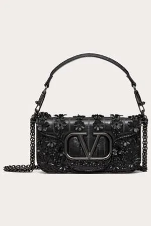 VALENTINO GARAVANI BOLSO DE HOMBRO PEQUEÑO GARAVANI LOCÒ BORDADO DE CUERO DE ANGUILA Mujer UNI