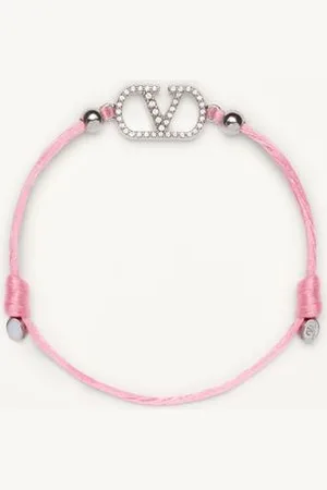 VALENTINO GARAVANI PULSERA GARAVANI VLOGO SIGNATURE DE ALGODÓN Mujer UNI