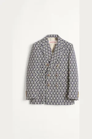 VALENTINO CHAQUETA CRUZADA DE LANA CON JACQUARD TOUTE LA VE Hombre 44