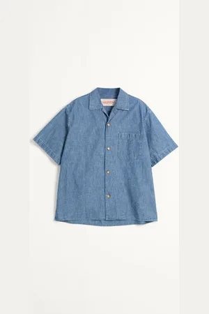 VALENTINO CAMISA DE BOWLING DE MEZCLILLA Hombre 44