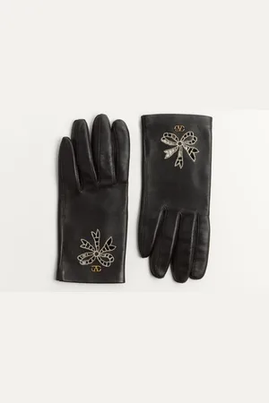 VALENTINO GARAVANI GUANTES VLOGO SIGNATURE DE CUERO NAPA Mujer 6.5
