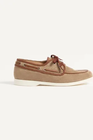 VALENTINO GARAVANI ZAPATO NÁUTICO PALM AVENUE DE CUERO SEMIACABADO Y NAPA Hombre 39