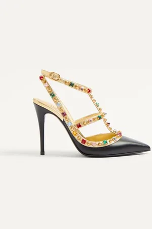 VALENTINO GARAVANI ZAPATO ROCKSTUD CON CABUJONES Y CRISTALES CON TACÓN DE 100 MM Mujer 36.5
