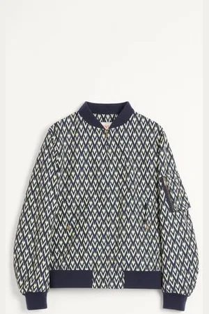 VALENTINO CHAQUETA BOMBER DE NAILON CON ESTAMPADO TOUTE LA V Hombre 44