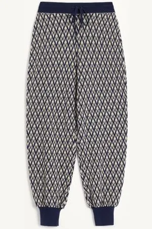 VALENTINO PANTALÓN DE LANA CON JACQUARD TOUTE LA V Mujer L