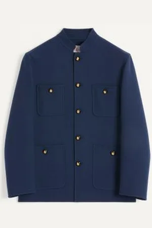 VALENTINO CHAQUETA DE LANA DOBLE CON CUELLO MAO Hombre 44