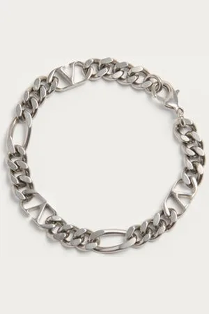 VALENTINO GARAVANI PULSERA DE METAL CON EL VLOGO SIGNATURE Hombre L
