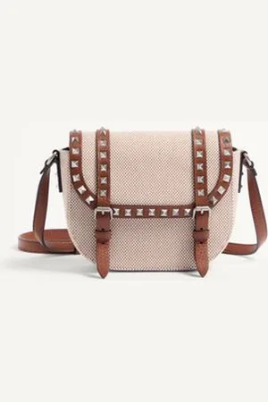 VALENTINO GARAVANI BOLSO DE HOMBRO PEQUEÑO ROCKSTUD DE LONA Hombre UNI