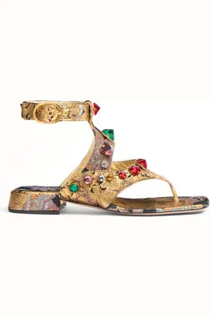 VALENTINO GARAVANI SANDALIA PRESHOES DE TELA JACQUARD APRES L
