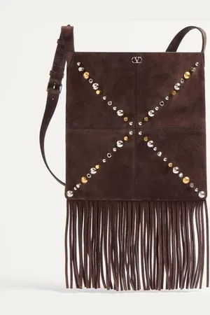 VALENTINO GARAVANI BOLSO DE HOMBRO GARAVANI NELLCÔTE DE GAMUZA CON FLECOS Mujer UNI