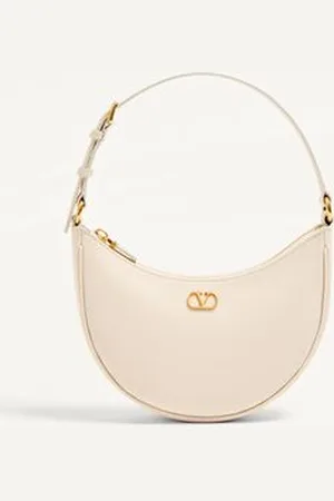 VALENTINO GARAVANI MINIBOLSO HOBO VLOGO SIGNATURE DE CUERO DE BECERRO GRANEADO Mujer UNI