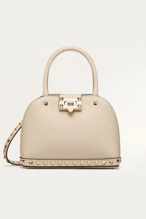 VALENTINO GARAVANI BOLSO PEQUEÑO GARAVANI ROCKSTUD DE CUERO DE BECERRO GRANEADO Mujer UNI