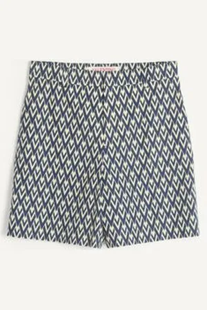 VALENTINO BERMUDA DE POPELINA DE ALGODÓN CON ESTAMPADO TOUTE LA V Hombre 44
