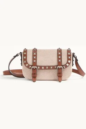 VALENTINO GARAVANI MINIBOLSO ROCKSTUD DE LONA Hombre UNI
