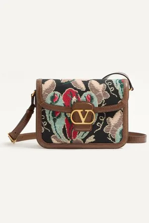 VALENTINO GARAVANI BOLSO DE HOMBRO GARAVANI 9A5 DE JACQUARD Y CUERO DE LAGARTO Hombre UNI