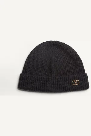 VALENTINO GARAVANI GORRO DE CACHEMIRA TEJIDA CON VLOGO SIGNATURE Hombre UNI