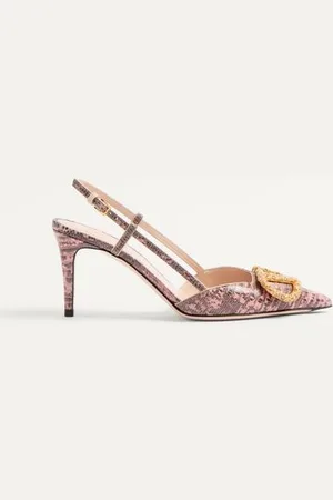 VALENTINO GARAVANI ZAPATO DE TEJUS CON CORREA TRASERA, VLOGO SIGNATURE Y TACÓN DE 80 MM Mujer 36.5