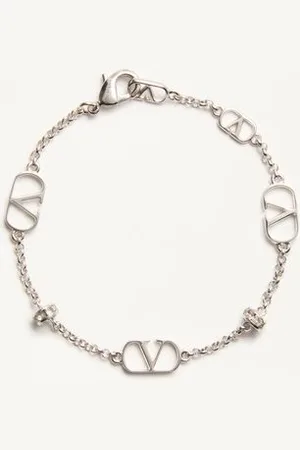 VALENTINO GARAVANI PULSERA DE METAL CON CRISTALES Y CON EL VLOGO SIGNATURE Mujer M