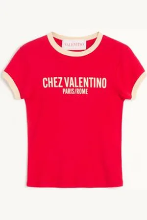 VALENTINO CAMISETA DE TEJIDO DE PUNTO DE ALGODÓN Mujer L