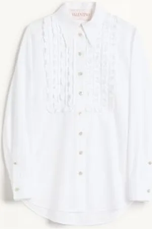 VALENTINO CAMISA DE POPELINA DE ALGODÓN Mujer 36